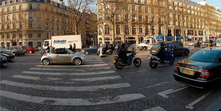 The maximum speed in Paris
